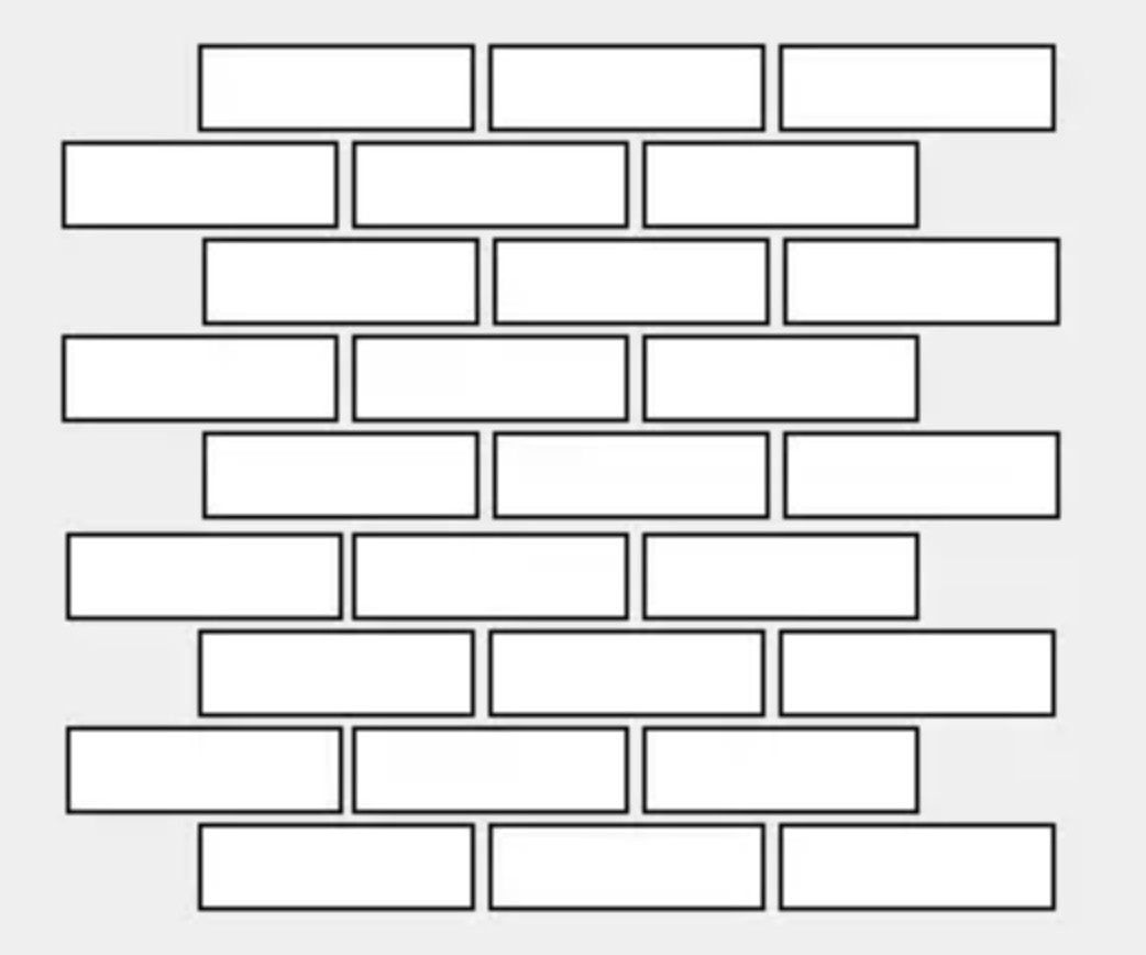 50/50 Brick Pattern