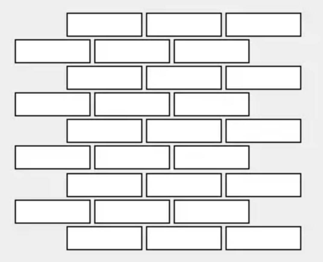 1/3 Brick Pattern